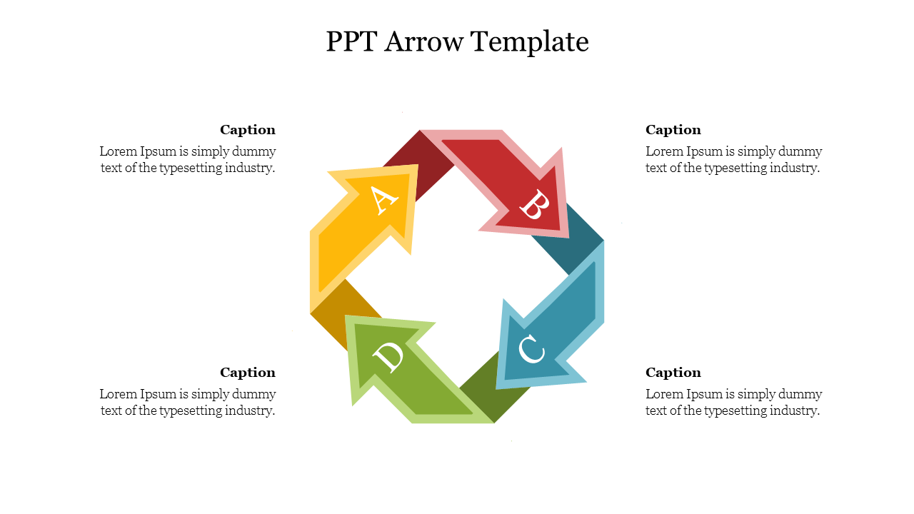 Editable PPT Arrow Template For Presentation